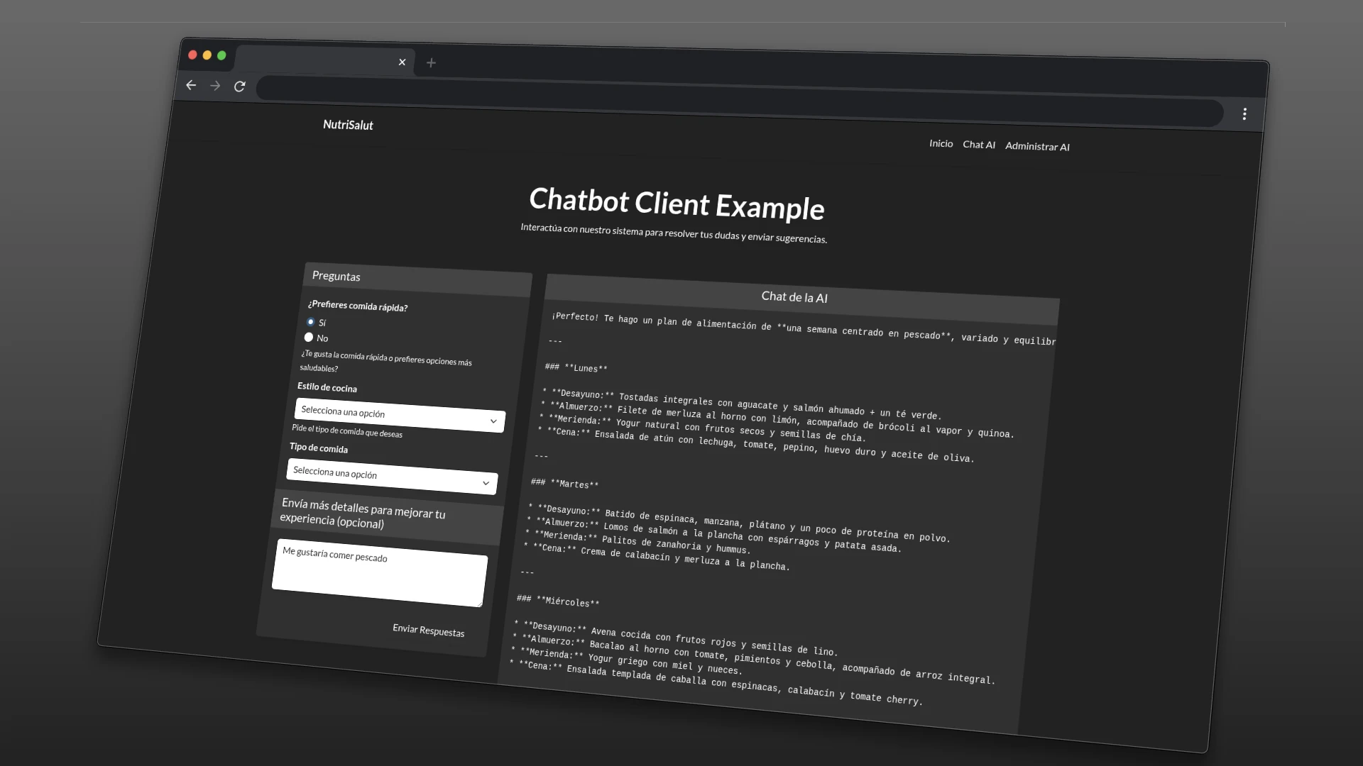 NutriSalut - Page with AI support
